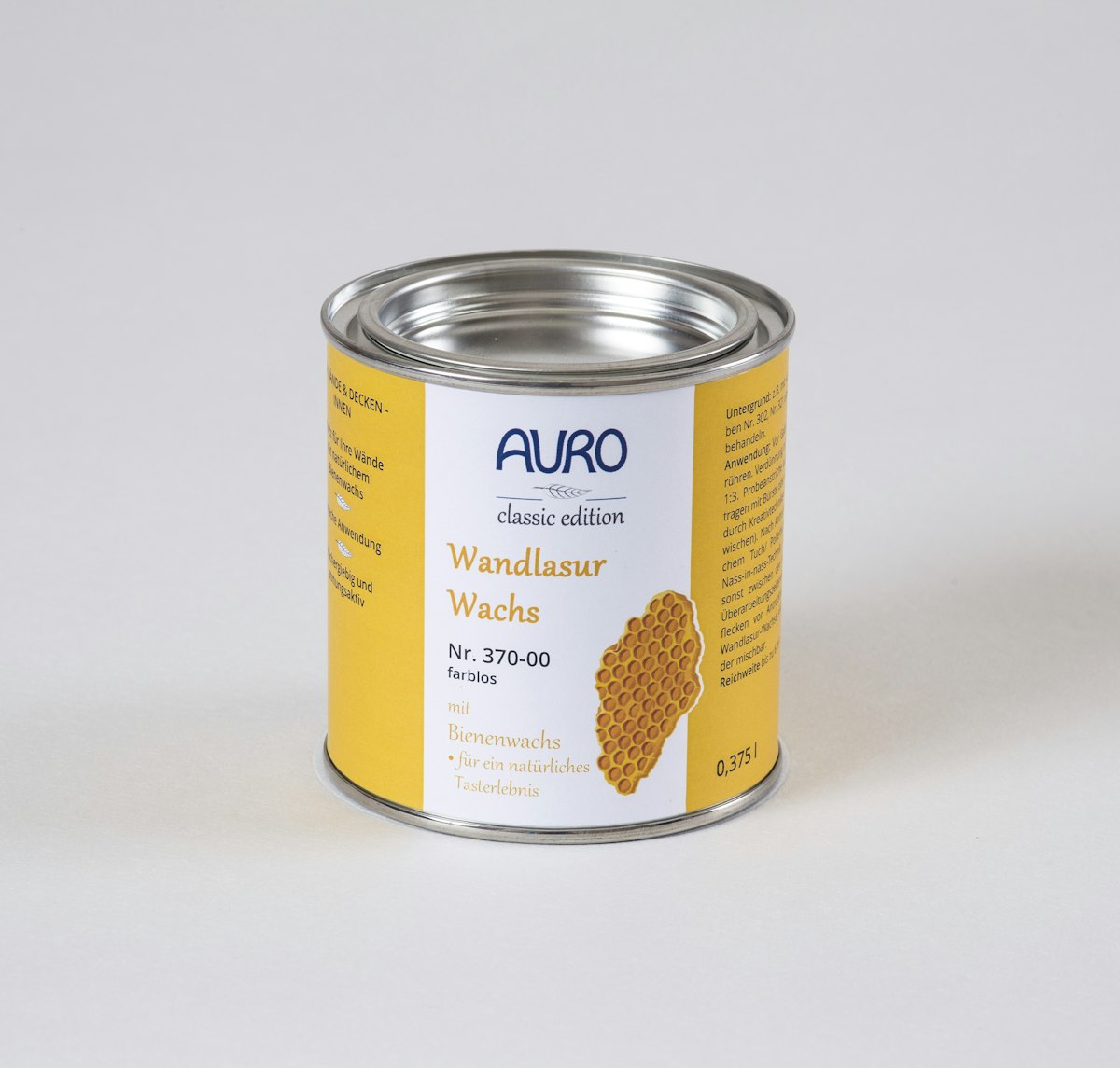 AURO Wandlasur-Wachs Nr. 370-Farblos-2,5 l von AURO