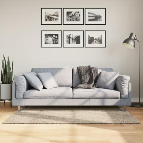 AUUIJKJF Home Items Teppich ISTAN Hochflor Glänzende Optik Beige 80x150 cm Anzugmöbel von AUUIJKJF