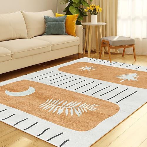 AUYBGGKEE Waschbarer Wohnzimmerteppich, Kleiner Teppich für Schlafzimmer, rutschfest, weich, Kinderzimmer, Kinderzimmer, Bohemian-Schal für die Küche(Color:E,Size:180x240cm) von AUYBGGKEE