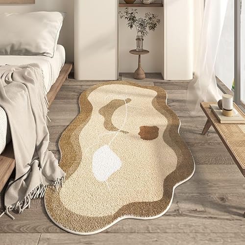 AUYBGGKEE Weiße Kunstkaninchen-Flauschfell-Teppiche für Schlafzimmer, maschinenwaschbare, pelzige Teppiche für Wohnzimmer, Kleiner Shag-Läufer-Teppich, Kinderzimmer-Teppich(Color:C,Size:60x160cm) von AUYBGGKEE