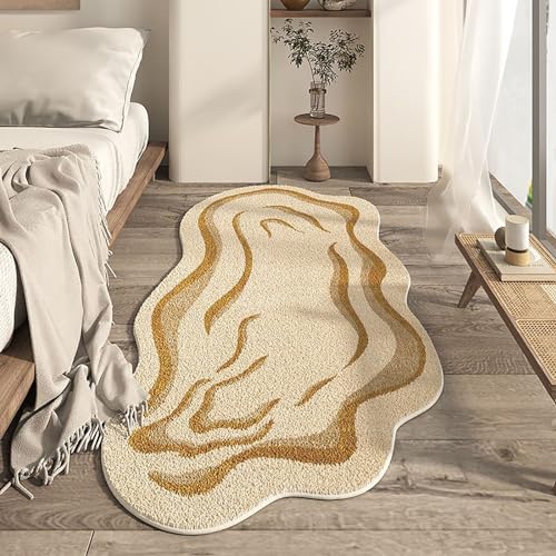 AUYBGGKEE Weiße Kunstkaninchen-Flauschfell-Teppiche für Schlafzimmer, maschinenwaschbare, pelzige Teppiche für Wohnzimmer, Kleiner Shag-Läufer-Teppich, Kinderzimmer-Teppich(Color:D,Size:40x120cm) von AUYBGGKEE
