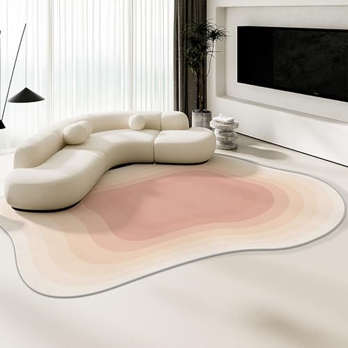 AUYBGGKEE Wolke Unregelmäßige Nachahmung Kaschmir Nacht Decke Nordic Einfache Wohnzimmer Sofa Decke Unregelmäßige Linie Teppich Boden Matte(Color:B,Size:100x120cm) von AUYBGGKEE