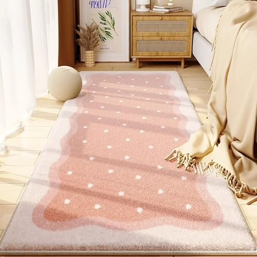 Superweicher, hydrophober, speziell geformter Badezimmerteppich aus Kaschmirimitat, maschinenwaschbarer Teppich in unregelmäßiger Blütenblattform, geeignet für Wohn- und Schlafzimmer(Color:D,Size:100x von AUYBGGKEE