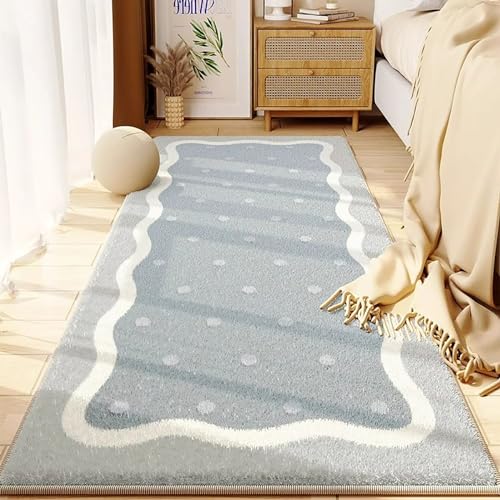 Superweicher, hydrophober, speziell geformter Badezimmerteppich aus Kaschmirimitat, maschinenwaschbarer Teppich in unregelmäßiger Blütenblattform, geeignet für Wohn- und Schlafzimmer(Color:A,Size:120x von AUYBGGKEE