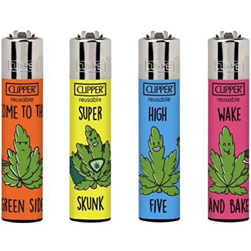 Clipper® 4er Set Rise Up #2 Collection Lighter Flints Feuerzeug + 2 Sticker von AV AVIShI