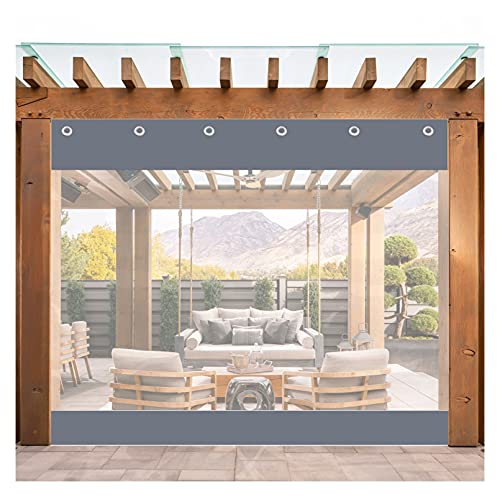 AWSAD Outdoor Vorhang, Transparente Plane, Veranda/Pavillon/Hütte Wetterfest, mit Perforationen, Unterstützung der Individualisierung (Color : 1, Size : 2.5x4m) von AWSAD