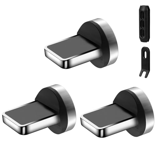 AXFEE 1 Pin iProduct Magnet USB Adapter [3 Stück], Magnetisches Stecker, Ersatzstecker Phone Staubschutz Verbinder für Megnetisches USB Ladekabel von AXFEE