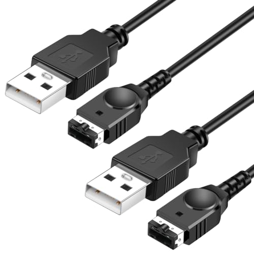 AXFEE 2 Stück Ladekabel für DS, 3.9FT 1.2m USB Ladekabel Power Ladegerät Cord Lead Adapter, GBA SP Ladegerät USB Kabel, Lade Kabel, Kompatibel mit NDS GBASP, DS Game Boy Advance SP von AXFEE
