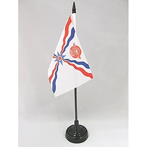 AZ FLAG TISCHFLAGGE ASSYRER NEU 15x10cm - ASSYRIEN TISCHFAHNE 10 x 15 cm - flaggen von AZ FLAG