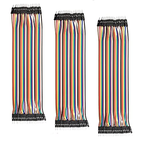 AZDelivery 3 x Jumper Wire Kabel 40 STK. je 20 cm M2M Male to Male kompatibel mit Arduino und Raspberry Pi Breadboard von AZDelivery