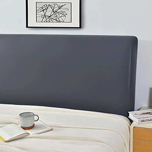 Kopfteilabdeckung Elastisch Leder / All-Inclusive- Kunstleder Kopfbett Bett Kopfteil Husse Bett Kopfteil Bezug Staubdicht Stretch Bett Kopfschutzbezug Für Eine Vielzahl Von Bettköpfen ( Color : Dark g von AZMANI