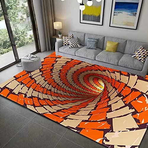 AZZRRO 3D Teppich 110x140cm Diele & Flur Fußmatten Anti-Rutsch Illusionsteppich Bodenmatte Vlies Shaggy Teppich Für Wohnzimmer Kinderzimmer Flur Sofa von AZZRRO