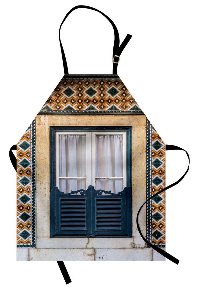 Abakuhaus Kochschürze Höhenverstellbar Klare Farben ohne verblassen, Rustikal Vintage-Fenster Rural von Abakuhaus