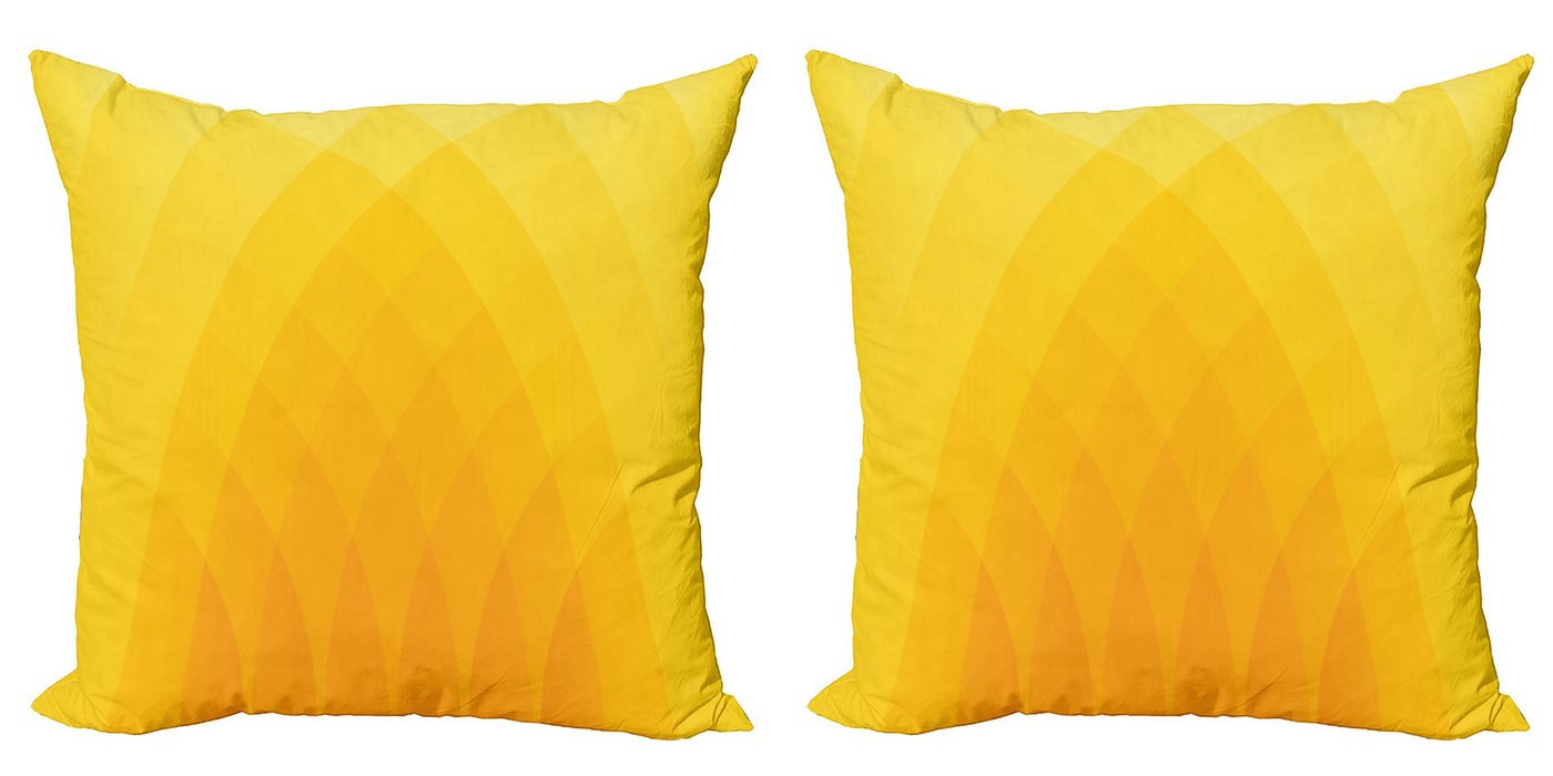 Kissenbezüge Modern Accent Doppelseitiger Digitaldruck, Abakuhaus (2 Stück), Gelb Farbtöne Moderne von Abakuhaus