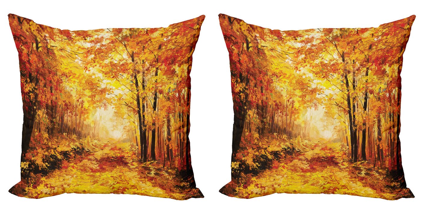 Kissenbezüge Modern Accent Doppelseitiger Digitaldruck, Abakuhaus (2 Stück), Natur Herbst im Relax Wald von Abakuhaus