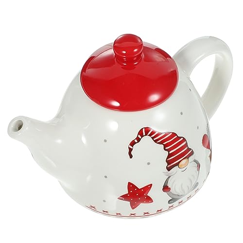 Abaodam Gnome Teekessel Gnome Teekanne Weihnachtliche Teekanne Aus Keramik Christmas Teaware Teekanne Für Den Herd Cartoon-teekessel Tragbare Büro Kaffeetasse Haushaltsprodukte Porzellan von Abaodam