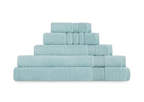 Abecé Casa Badetuch 100% Baumwolle Gamma Zero Twist 600 g/m² (Aquamarin, Waschbecken-50 x 100 cm) von Abecé Casa