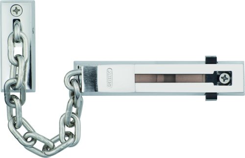 ABUS Türkette SK66 für Haustür und Wohnungstür – Sicherheitskette mit Kindersicherung geeignet für links und rechts schließende Türen – Nickel von ABUS