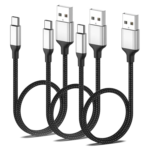 60cm USB auf USB C Kabel Kurz, 3 Stück Android Auto Kabel USB C Ladekabel Schnellladekabel USB Kabel Typ C Datenkabel für Samsung Galaxy S23 S22 S21, Huawei Mate 40 P30 P20 P10 Pro, Oneplus, Xiaomi von Acecene