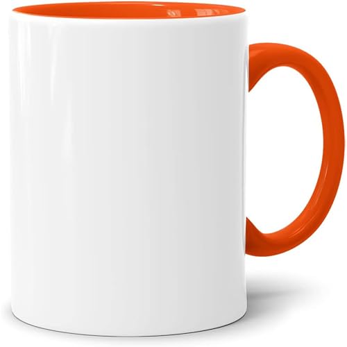 Acen Merchandise Sublimationstassen ohne Druck aus hochwertiger | Keramik inzeln oder im Set | Sublimationsbecher mit Tinte (108 Stück, Orange) von Acen Merchandise