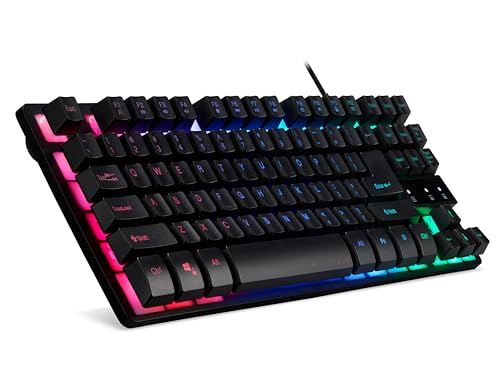 Acer Nitro TKL Gaming-Tastatur – 3 Zonen hintergrundbeleuchtete LED-Farbtasten | 4 Helligkeitsstufen | 3 voreingestellte Modi von Acer