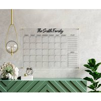 Acryl-Monatskalender | Personalisierter Kalender Für Die Wand Familienplaner 2023 Trocken Abwischbare Tafel Mit Randnotizen von AcrylifeArt
