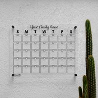 Acryl-Monatskalender | Personalisierter Kalender Für Die Wand Familienplaner 2023 Trocken Abwischbare Tafel von AcrylifeArt