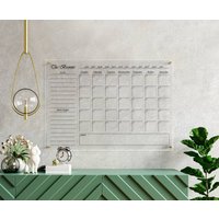 Personalisierter Acryl-Monatskalender | Familienplaner 2023 Trocken Abwischbare Tafel Mit Randnotizen von AcrylifeArt