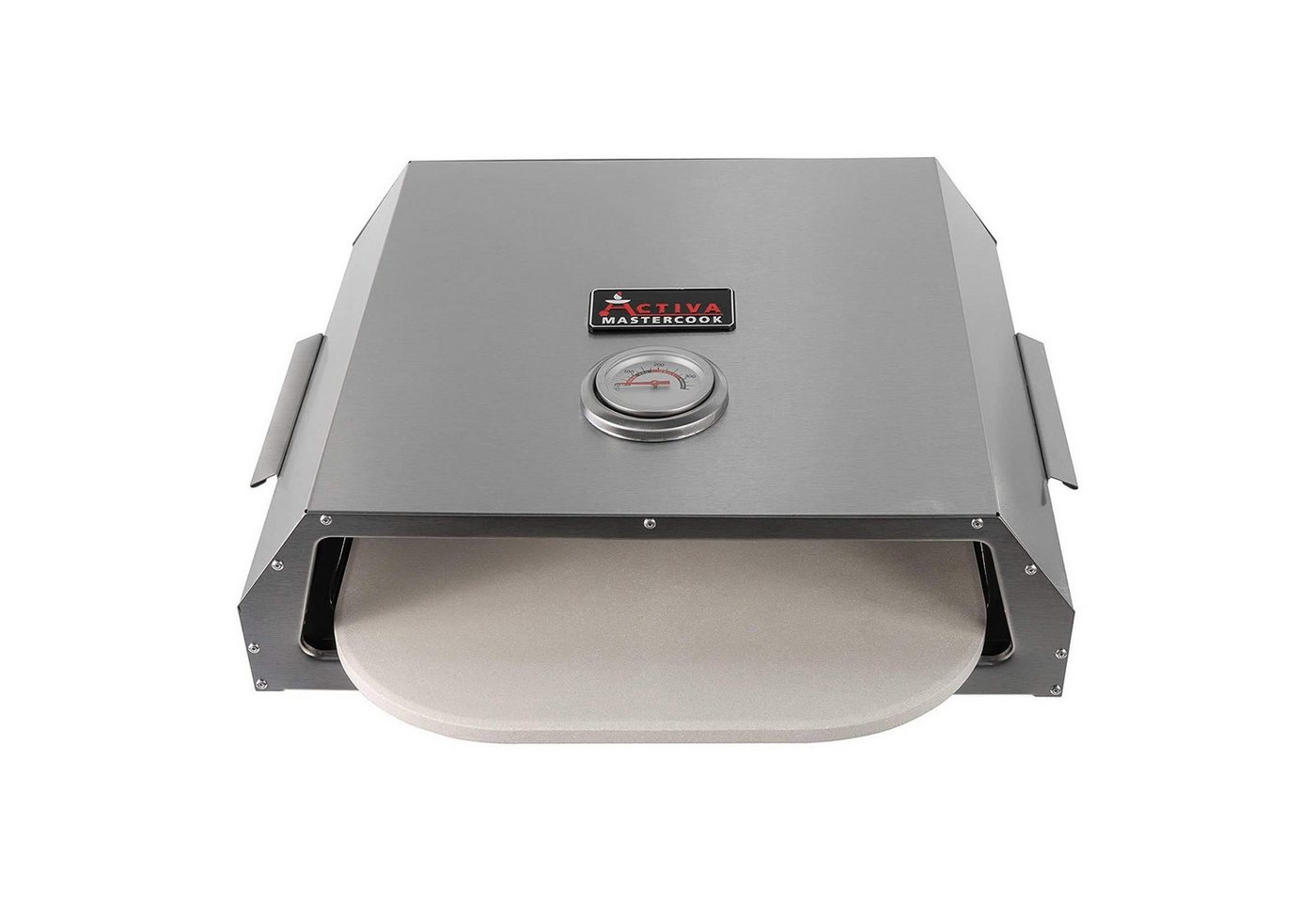 Activa Pizzaofen-Grillaufsatz Pizza Box für Holzkohlegrills und Gasgrills, Edelstahl, 44,5 x 13 x 35,5 cm mit Pizzastein und Temperaturanzeige Activa Pizzaofen-Grillaufsatz Pizza Box für Holzkohlegrills und Gasgrills, Edelstahl, 44,5 x 13 x 35,5 cm mit Pizzastein und Temperaturanzeige von Activa