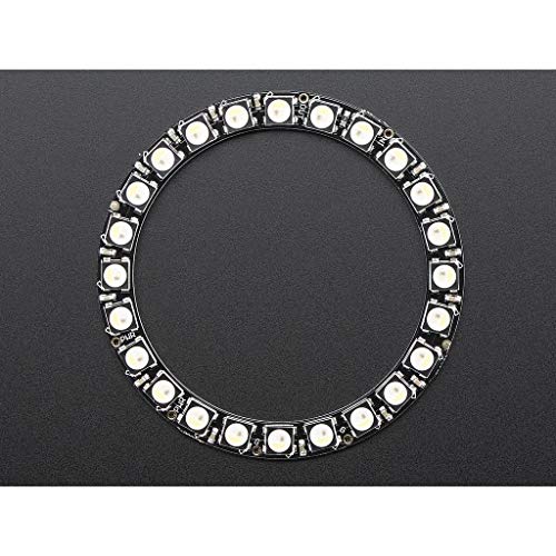 Adafruit Industries NeoPixel Ring – 24 x 5050 RGBW-LEDs mit integrierten Treibern – Naturweiß – ~ 4500 K von Adafruit