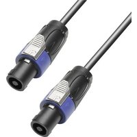 Adam Hall Lautsprecher Kabel [1x Typ SPK-Stecker - 1x Typ SPK-Stecker] 4 x 2.5mm² 3.00m Schwarz von Adam Hall