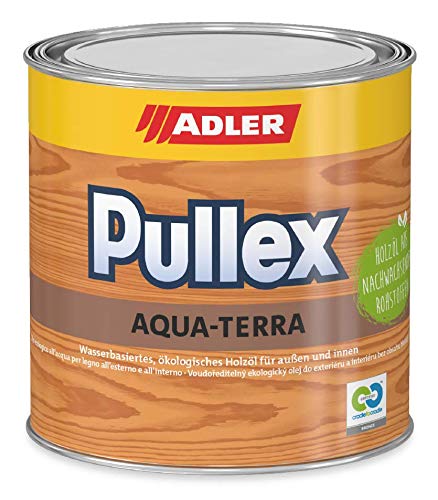 ADLER Pullex Aqua-Terra - Ökologisches Holzöl Außen & Innen - Universell anwendbar für starken Wasserschutz & lange Haltbarkeit - Auf Wasserbasis & nachwachsender Rohstoffe - 750ml Farbe Lärche von ADLER