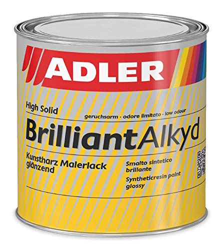 ADLER Brilliantalkyd - Grau, RAL7035 Lichtgrau 375 ml - Kunstharzlack glänzend, Decklack für innen und außen, Wetterbeständigt, Bootslack, Yachtlack von ADLER