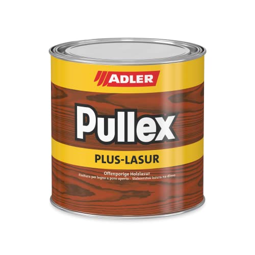 ADLER Pullex Plus-Lasur - Holzlasur Außen Farblos - Universell einsetzbare & aromatenfreie Holzschutzlasur als perfekter UV- & Wetterschutz - 750 ml Kalkweiß/Weiß von ADLER