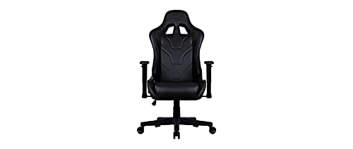 AeroCool AC220 AIR Gaming Stuhl, voll verstellbare Rückenlehne und zweiseitige Armlehnen, verstellbaren Nackenkissen und Rückenkissen, AIR Tech, Schwarz von AeroCool