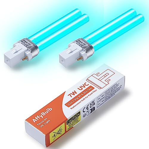 AffyBulb 2 * 7 W G23 PLS Ersatz-UV-Leuchtmittel, für Teich-UVC-Filter, Maschine oder Klärer von AffyBulb