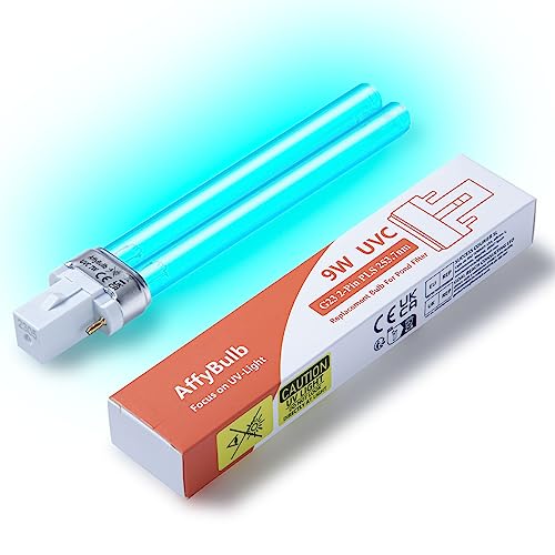 AffyBulb 9 W G23 PLS Ersatz-UV-Leuchtmittel, für Teich-UVC-Filter, Maschine oder Klärer von AffyBulb