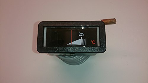 Kessel-Thermometer 58 mm x 25 mm, Einbaulage waagrecht, Anzeigebreich 0 - 120 °C m. Kapillarleitung 1500mm von Afriso