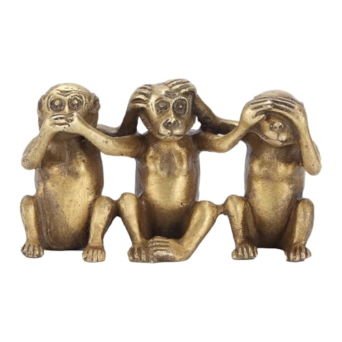 Agatige affen deko, deko Wohnzimmer, 3pcs 7,5 x 4,2 x 2,5 cm weise Affenstatuen, Hear‑No Evil See‑No Evil Speak‑No Monkeys Figuren Affen Statue für Dekoration Ihres Gartens, Ihrer Wohnung von Agatige