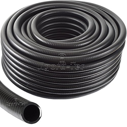 Agora-Tec® Saugschlauch mit 1 Zoll (25,4 mm) Innendurchmesser, massive Ausführung für Hauswasserwerke, Jetpumpen, Kreiselpumpen und Gartenpumpen (20 Meter) von Agora-Tec