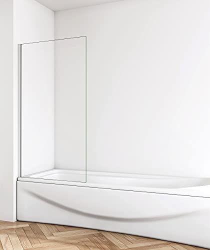 Aica Sanitär Badewannenaufsatz 70cm Badewanne Duschabtrennung Duschwand Dusche Festem Panel Höhe 140cm von Aica Sanitär