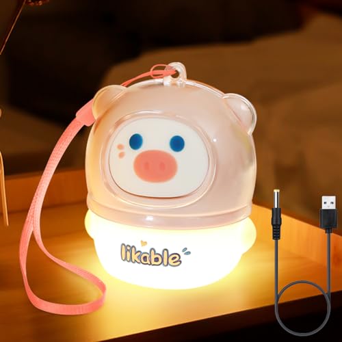 Aicharynic LED Nachtlicht Kinder, Nachtlicht Baby Nachtlicht Dimmbar Nachtlampe USB Aufladung Stilllicht für Babyzimmer, Ohne Verschluckbare Kleinteile, Mini Tragbare Taschenlampe von Aicharynic