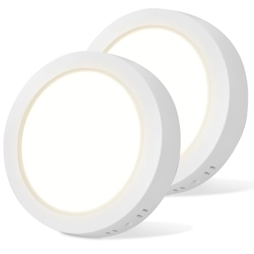 Aigostar LED Deckenleuchte 12W Deckenlampe, 4000K Neutralweiß 1350lm Lampe Badezimmer ideal für Badezimmer Balkon Flur Küche Wohnzimmer, Badezimmer lampe Ø17.4cm，2 PCS von Aigostar