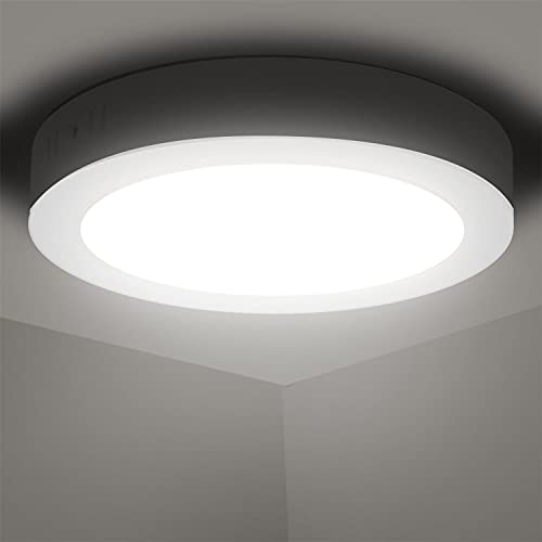 Aigostar LED Deckenlampe 12W Deckenleuchte, 4000K Neutralweiß 1350lm Lampe Badezimmer ideal für Badezimmer Balkon Flur Küche Wohnzimmer, Badezimmer lampe Ø17.4cm von Aigostar