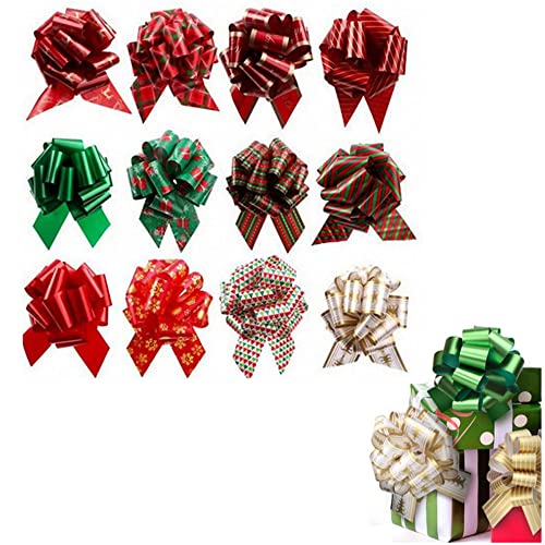 Ailovone 24 Stück Geschenkschleifen Weihnachtsschleifen Selbstklebende Geschenkschleifen Bunt breite Geschenk Schleife perfekt für Weihnachten, Hochzeit, Geburtstag, Geschenkverpackung (24pcs) von Ailovone