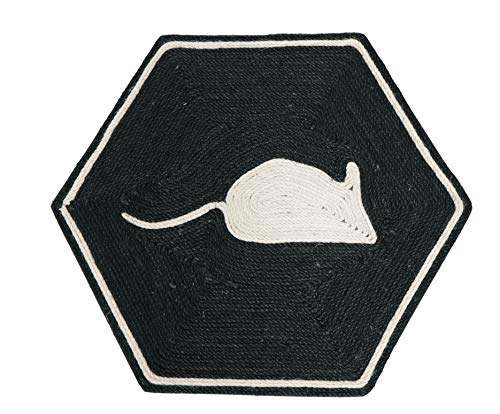 Aime Kratzmatte Maus, sechseckig, Schwarz, 40 cm, 1 Stück von Aimé