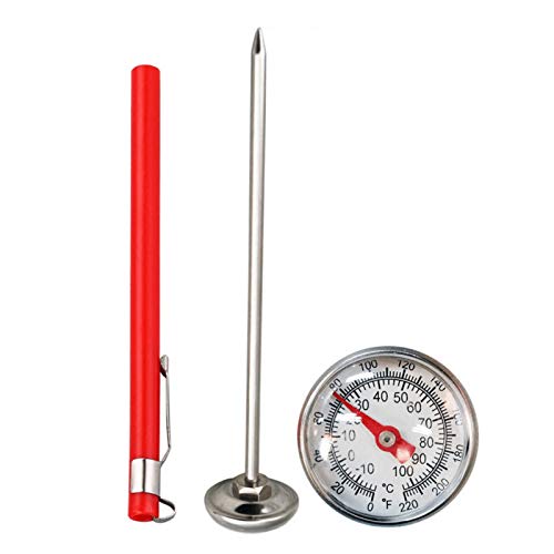 Aizuoni Bodenthermometer Garten, Thermometer Garten, Gartenthermometer, Bodentemperatur-Thermometer, Bodentemperaturmesser Aus Edelstahl, Gartenzubehör Kompost-Thermometer Für Topfpflanzen von Aizuoni