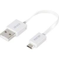 Akasa - USB-Kabel usb 2.0 usb-a Stecker, USB-Micro-B Stecker 0.15 m Weiß hochflexibel, vergoldete Stec von Akasa