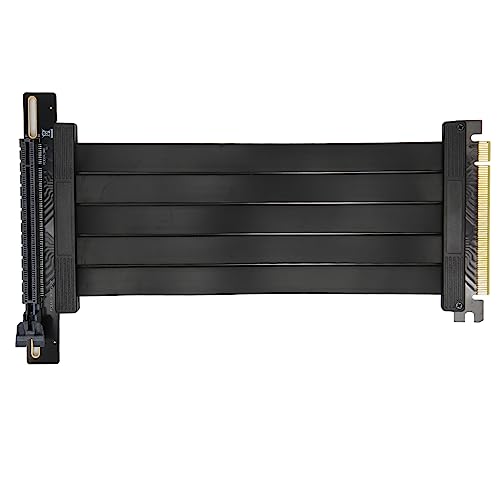 Akozon Verlängerungskabel, Grafikkartenkabel, 90-Grad-Hochgeschwindigkeits-GPU-Adapter, Schwarz, PCIE 4.0 X16 Riser von Akozon