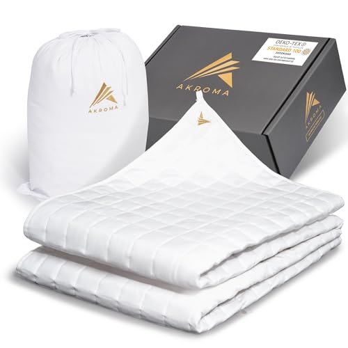 Akroma Premium Gewichtsdecke 135x200cm 6KG – Anti Stress Therapiedecke - Schwere Bettdecke zum Besser schlafen – Entspannungsdecke gegen Schlafstörung - 100% Baumwolle (OekoTex) - Weighted Blanket von Akroma
